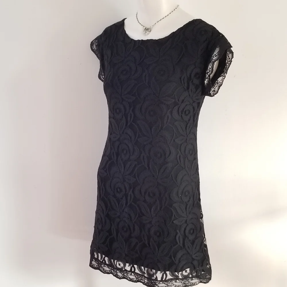 Fire los angeles Black Lace sleeveless Mini Dress